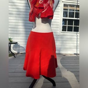Red or very (bright orange )french flounce skirt size 8 US 40 French